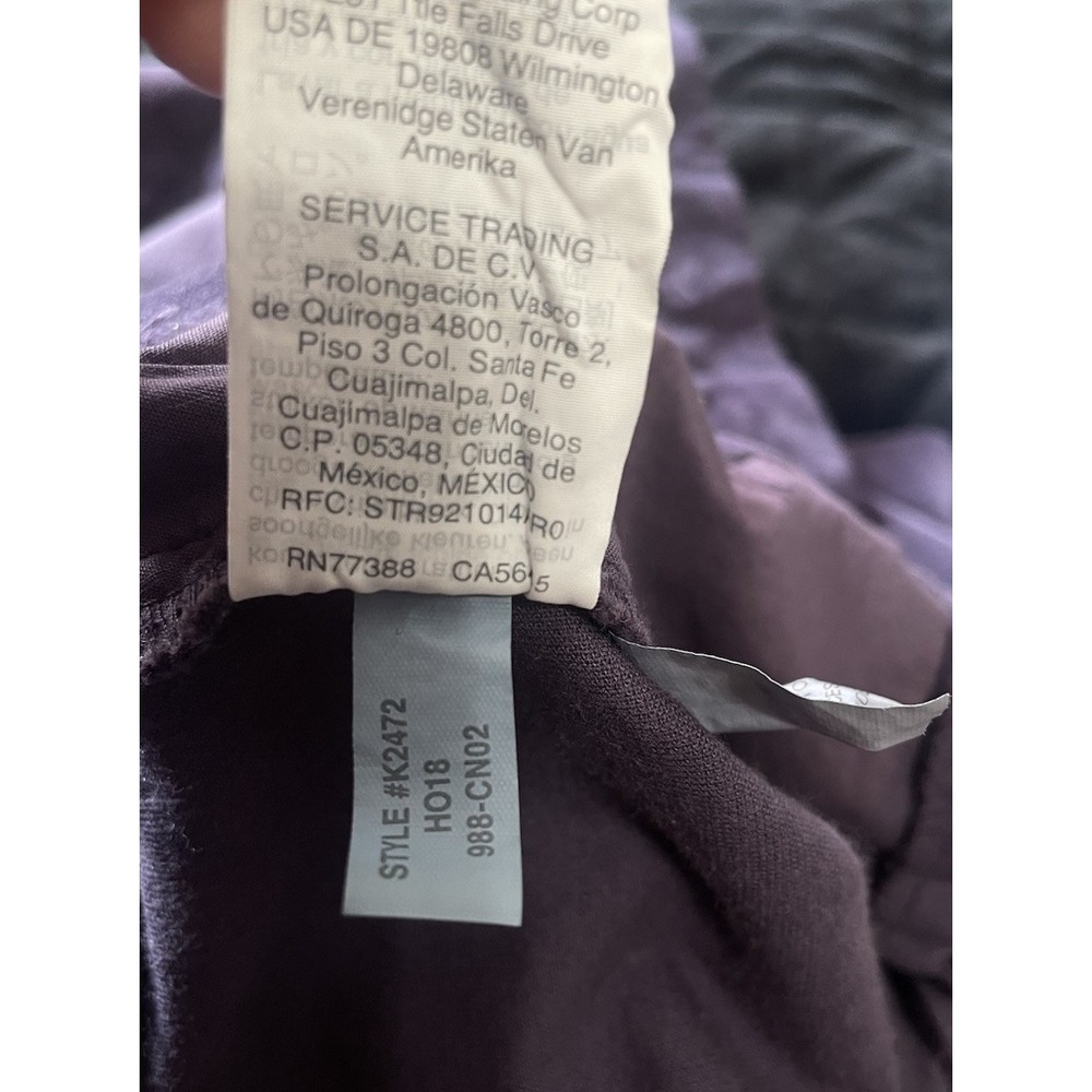 Madewell Purple Eggplant Stretchy Velvet Velveteen Slim Coverall Jumpsuit Sz 00 - Picture 13 of 13